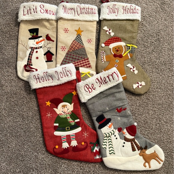 Christmas Stockings Set of 5 - Picture 1 of 2